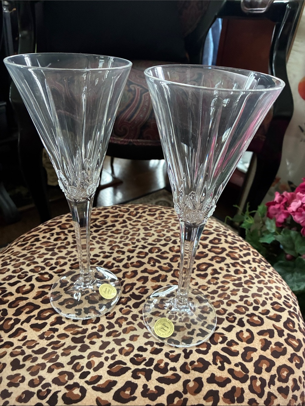 Princess house, toasting, flutes Clear (Set of 2)